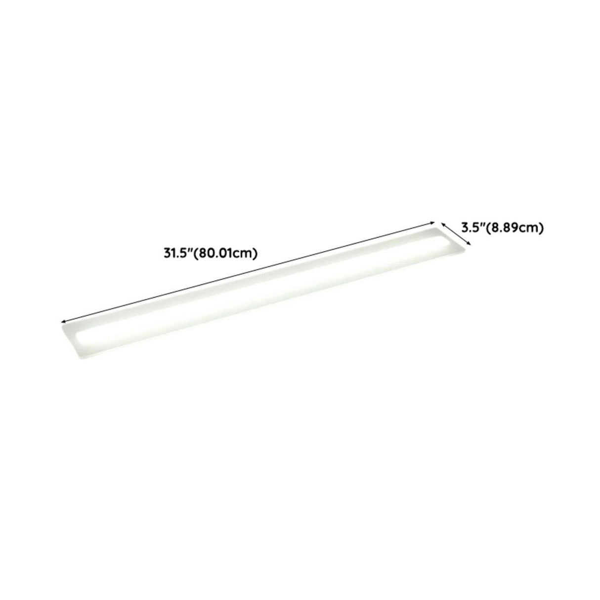 Simplistic Corridor White Strip LED Flush Mount Light Image - 14
