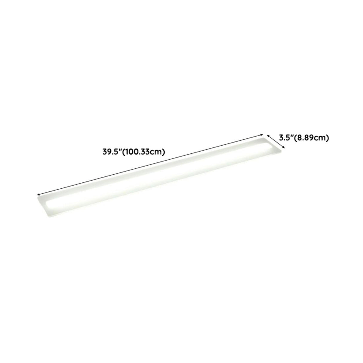 Simplistic Corridor White Strip LED Flush Mount Light Image - 15