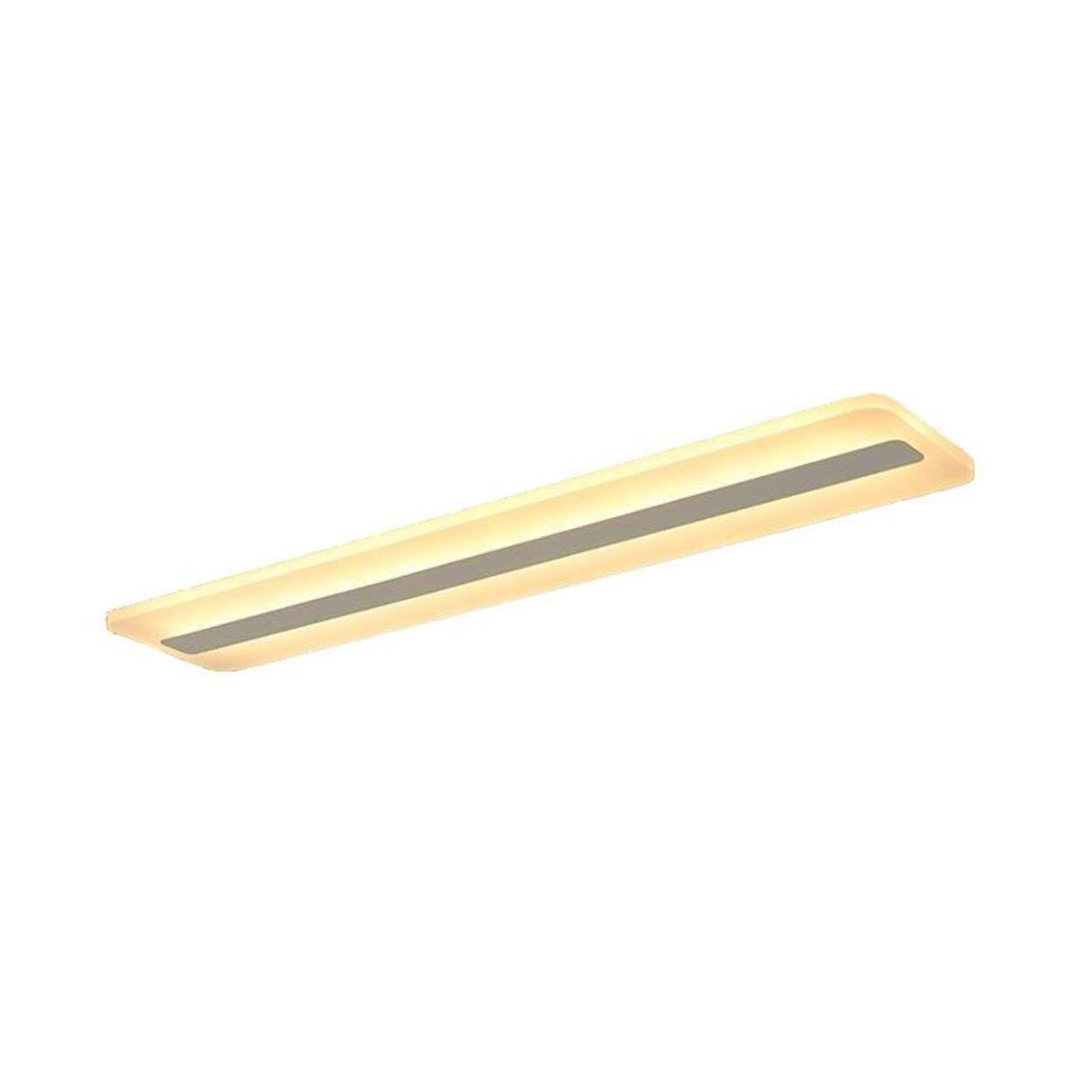 Simplistic Corridor White Strip LED Flush Mount Light Image - 5