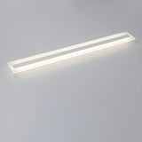 Simplistic Corridor White Strip LED Flush Mount Light Image - 7