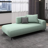 Simplistic Green Linen Fabric Corner Right-Arm Chaise Image - 1