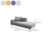 Simplistic Green Linen Fabric Corner Right-Arm Chaise Image - 12