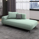 Simplistic Green Linen Fabric Corner Right-Arm Chaise Image - 3