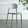 Simplistic Navy Plastic Stackable Low Back Office Chairs Image - 11