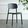 Simplistic Navy Plastic Stackable Low Back Office Chairs Image - 15