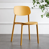 Simplistic Navy Plastic Stackable Low Back Office Chairs Image - 17