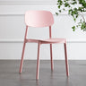 Simplistic Navy Plastic Stackable Low Back Office Chairs Image - 2