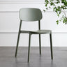 Simplistic Navy Plastic Stackable Low Back Office Chairs Image - 20