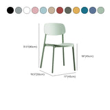 Simplistic Navy Plastic Stackable Low Back Office Chairs #size