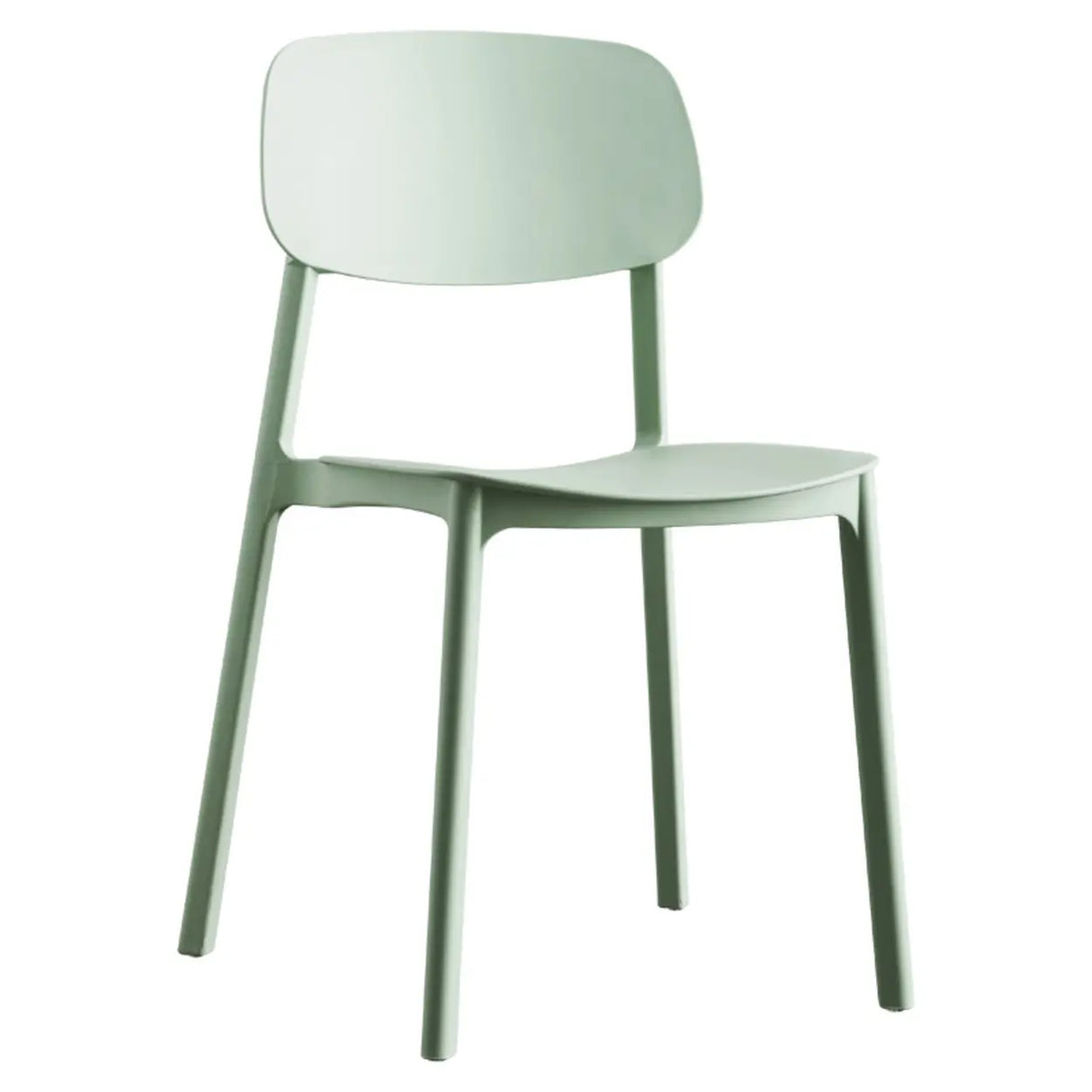 Simplistic Navy Plastic Stackable Low Back Office Chairs Image - 9