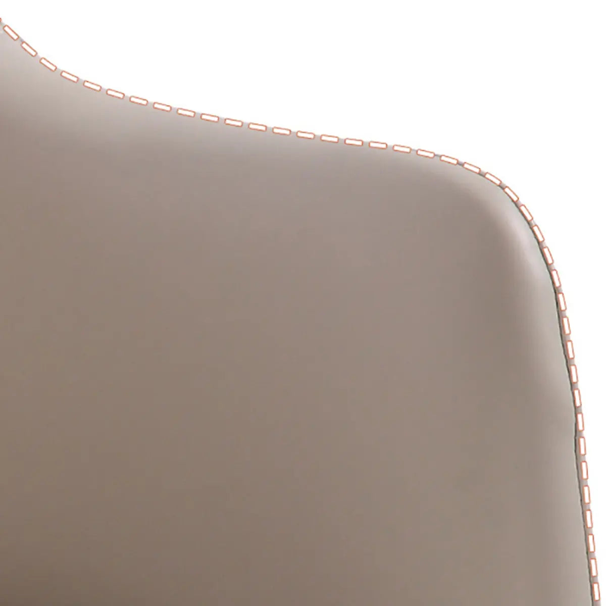 Simplistic Off-White Swivel Metal Faux Leather Office Chair Image - 8