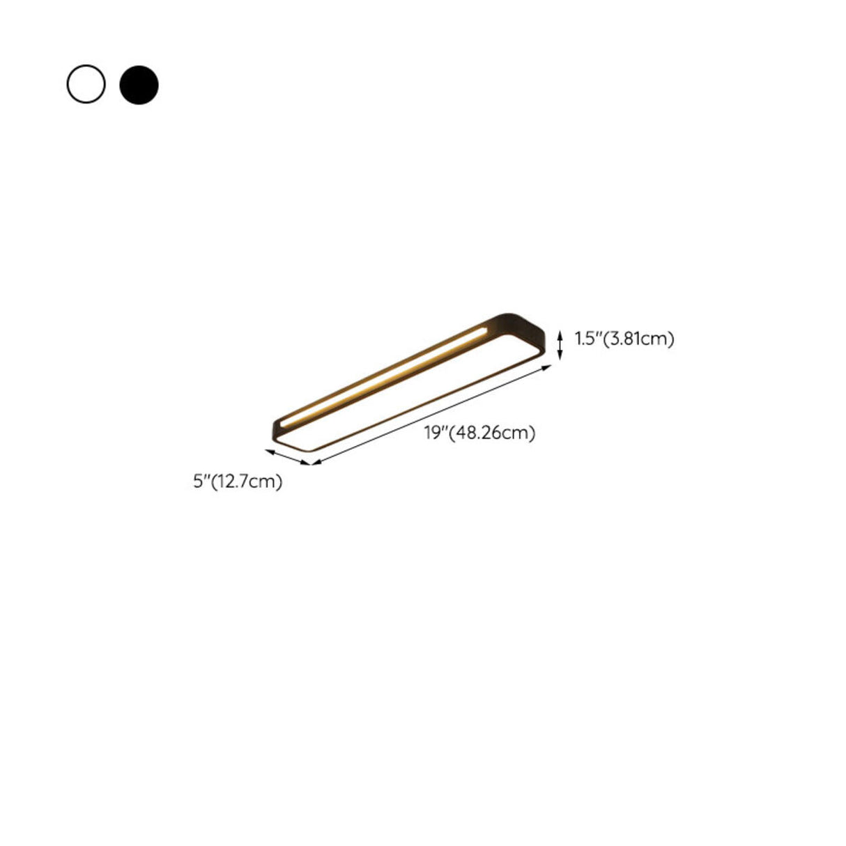 Simplistic Strip Rectangular LED Flush Mount Light 