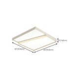 Simplistic White Cutting Round Flush Mount Lamp 2-Light #size