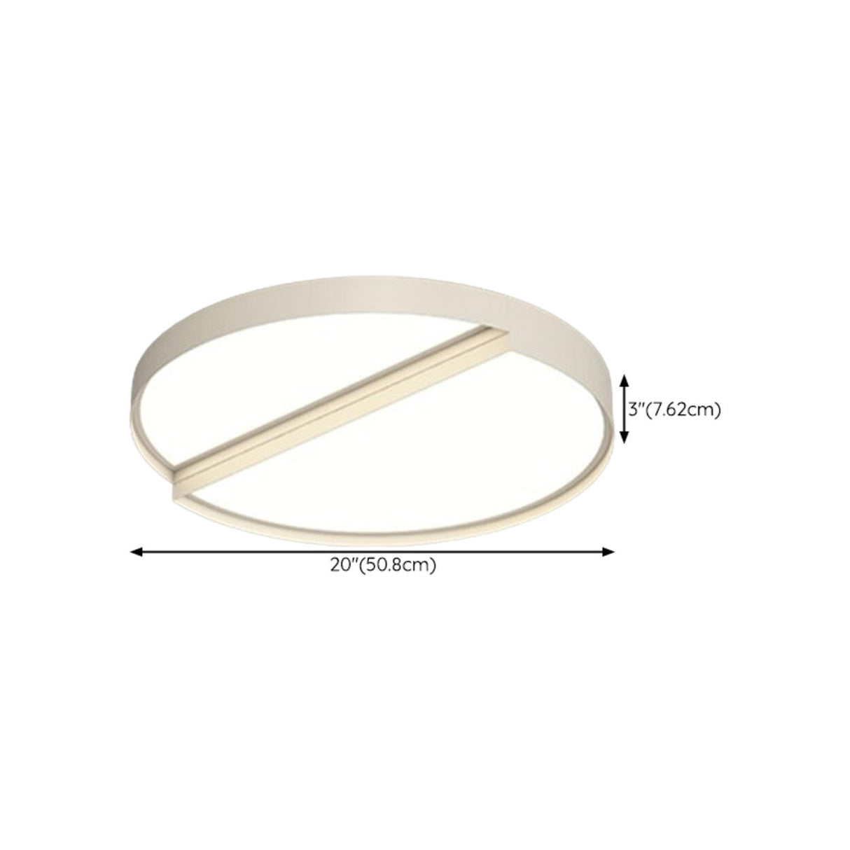 Simplistic White Cutting Round Flush Mount Lamp 2-Light Image - 11