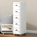 Simplistic White Dresser Chest with Five Drawers Image - 14