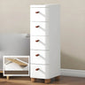 Simplistic White Dresser Chest with Five Drawers Image - 14