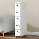 Simplistic White Dresser Chest with Five Drawers Image - 2