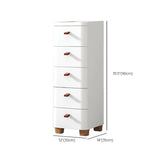 Simplistic White Dresser Chest with Five Drawers Image - 22