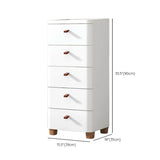 Simplistic White Dresser Chest with Five Drawers Image - 23