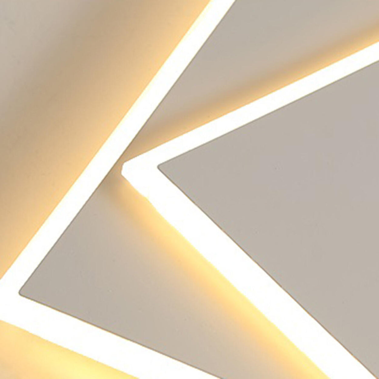Simplistic White Square LED Flush Mount Light 2-Light Image - 11