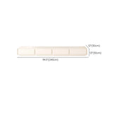 Simplistic White Wooden Drawers Rectangle TV Stand Image - 12