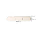 Simplistic White Wooden Drawers Rectangle TV Stand #size