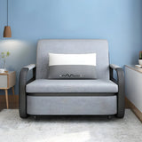 Single Cushion Seat Cotton Blend Sofa Bed with Slipcover Image - 1