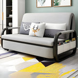Single Cushion Seat Cotton Blend Sofa Bed with Slipcover Image - 2