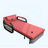 Single Cushion Seat Cotton Blend Sofa Bed with Slipcover Image - 6