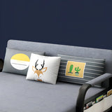 Single Cushion Seat Cotton Blend Sofa Bed with Slipcover Image - 7