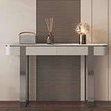 Sintered Stone Rectangular Marble Storage Console Table Image - 4