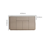 Sintered Stone Top Wood White Drawers and Shelves Buffet Image - 13