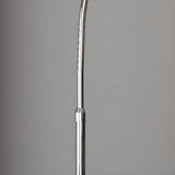 Sleek Adjustable Amber Glass Globe Arched Floor Lamp Image - 8
