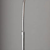 Sleek Adjustable Amber Glass Globe Arched Floor Lamp Image - 8