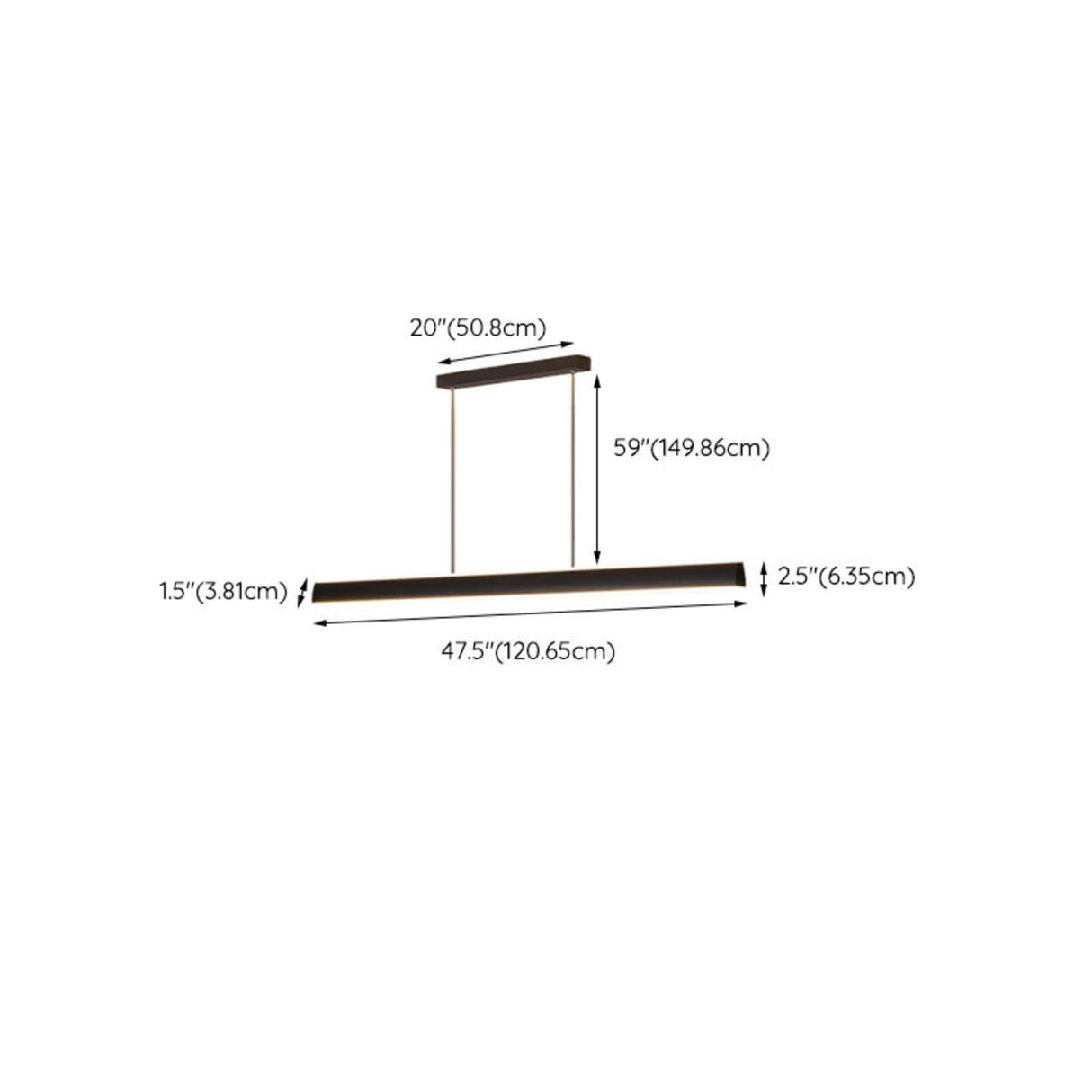 Sleek Adjustable Black Linear Island Pendant Light Image - 12
