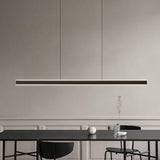 Sleek Adjustable Black Linear Island Pendant Light Image - 3