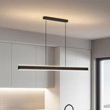 Sleek Adjustable Black Linear Island Pendant Light Image - 4
