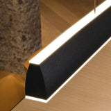 Sleek Adjustable Black Linear Island Pendant Light Image - 7