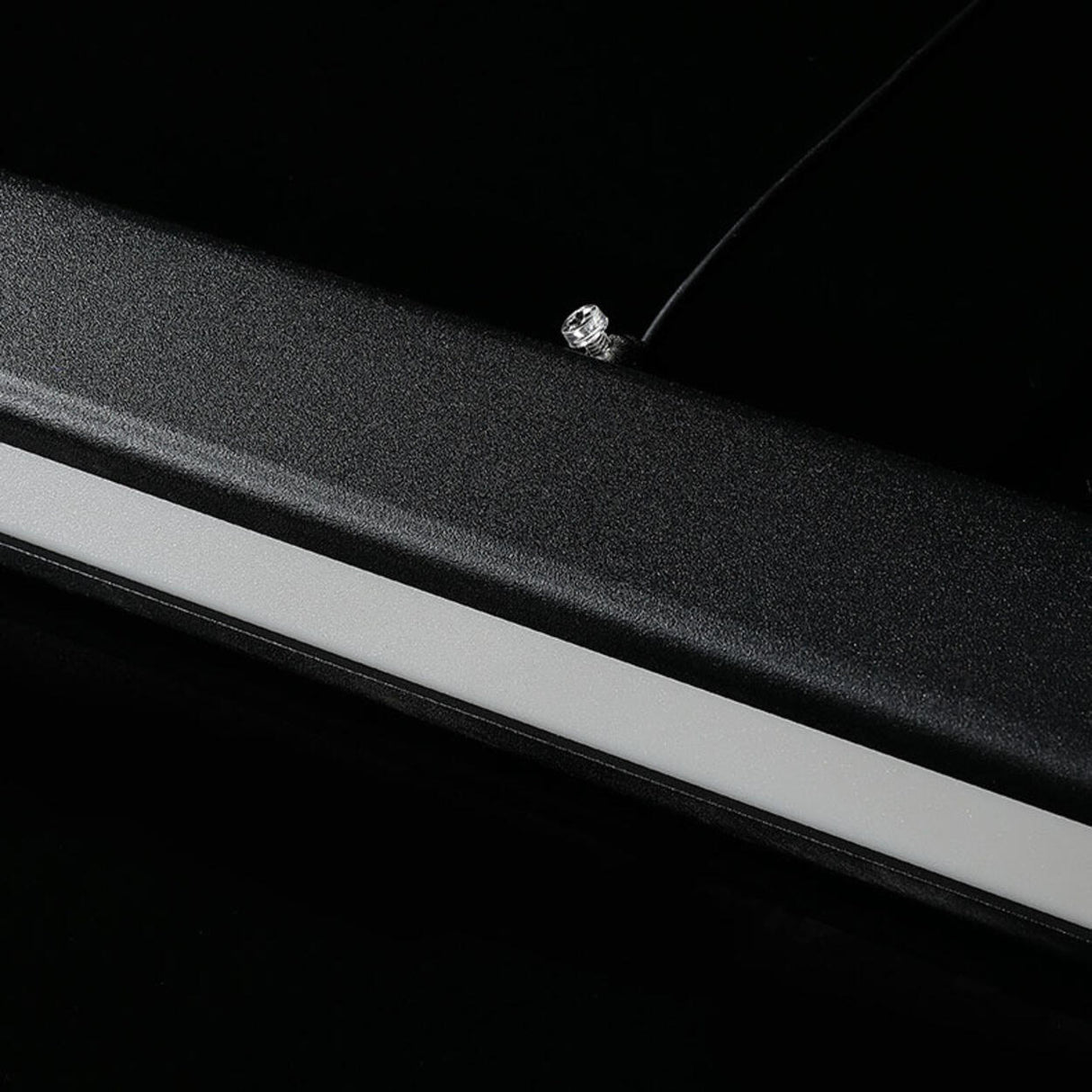 Sleek Black Linear LED Kitchen Island Hanging Light Image - 12