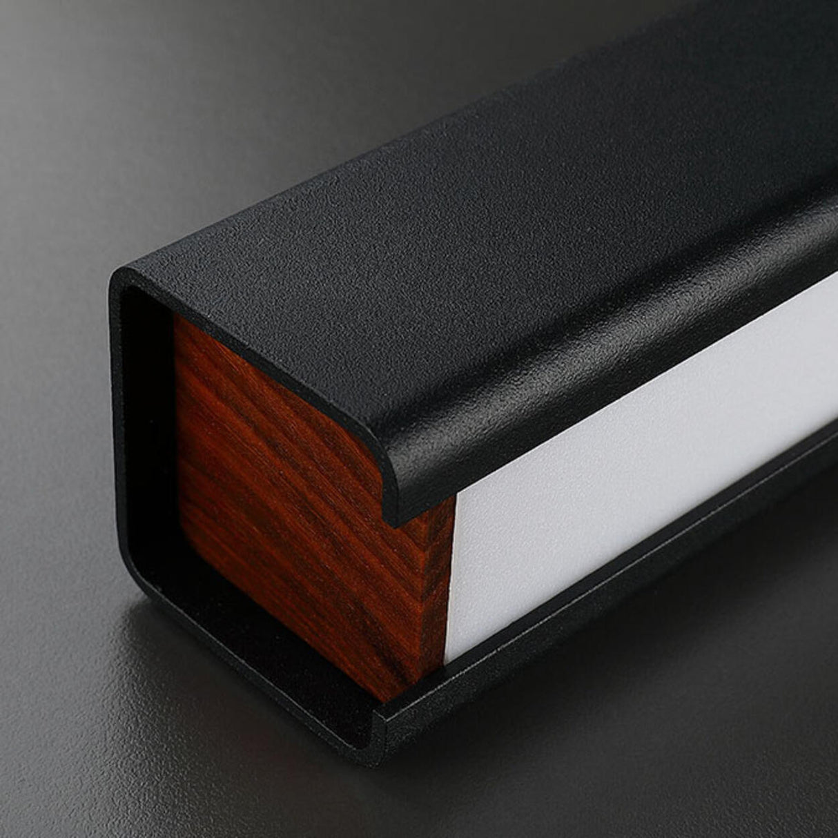 Sleek Black Linear LED Kitchen Island Hanging Light Image - 14
