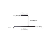 Sleek Black Linear LED Kitchen Island Hanging Light Image - 16