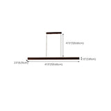 Sleek Black Linear LED Kitchen Island Hanging Light Image - 19