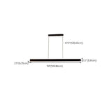 Sleek Black Linear LED Kitchen Island Hanging Light Image - 20