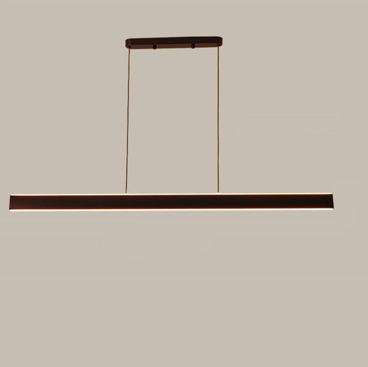 Sleek Black Linear LED Kitchen Island Hanging Light Image - 3