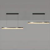Sleek Black Linear LED Kitchen Island Pendant Light Image - 13
