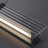 Sleek Black Minimalist Linear Island Ceiling Light Image - 10