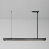 Sleek Black Minimalist Linear Island Ceiling Light Image - 7