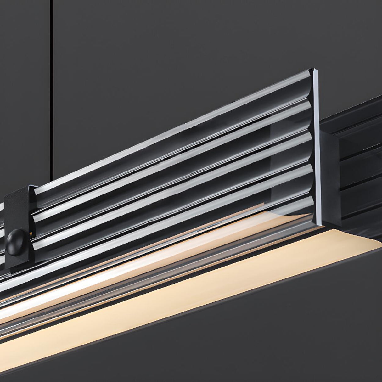 Sleek Black Minimalist Linear Island Ceiling Light Image - 8