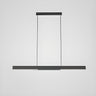 Sleek Black Minimalist Linear Pendant Island Light Image - 6