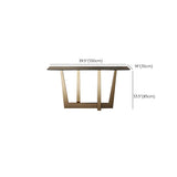 Sleek Black Stone Top Gold Abstract Frame Console Table #size